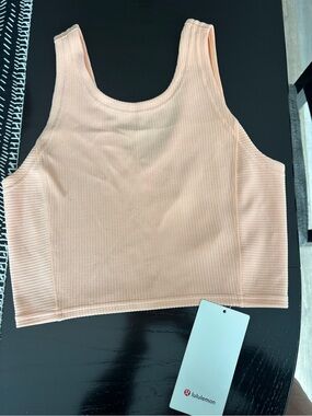 lululemon Peach Ribbed Crop Top